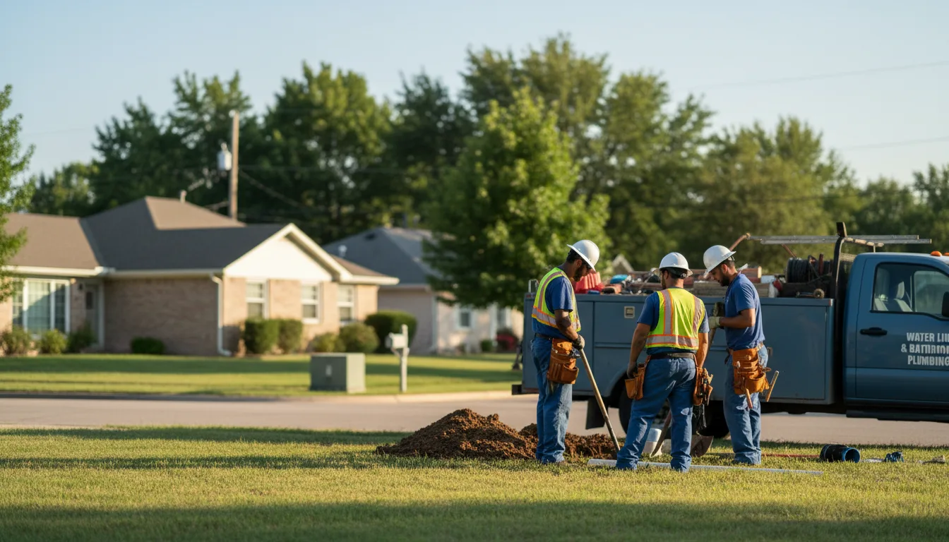 Residential water line and bathroom plumbing service in Sanford, VA
